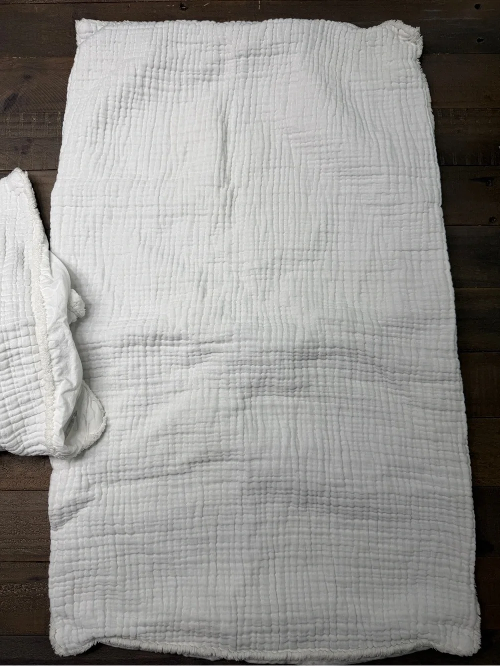 Casaluna Soft White Cotton Gauze Pillow Shams King Set